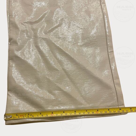 7 For All Mankind Faux Patent Leather Pants | S, Ivory, Wide Leg, NWT, MSRP $258 - Picture 7 of 7